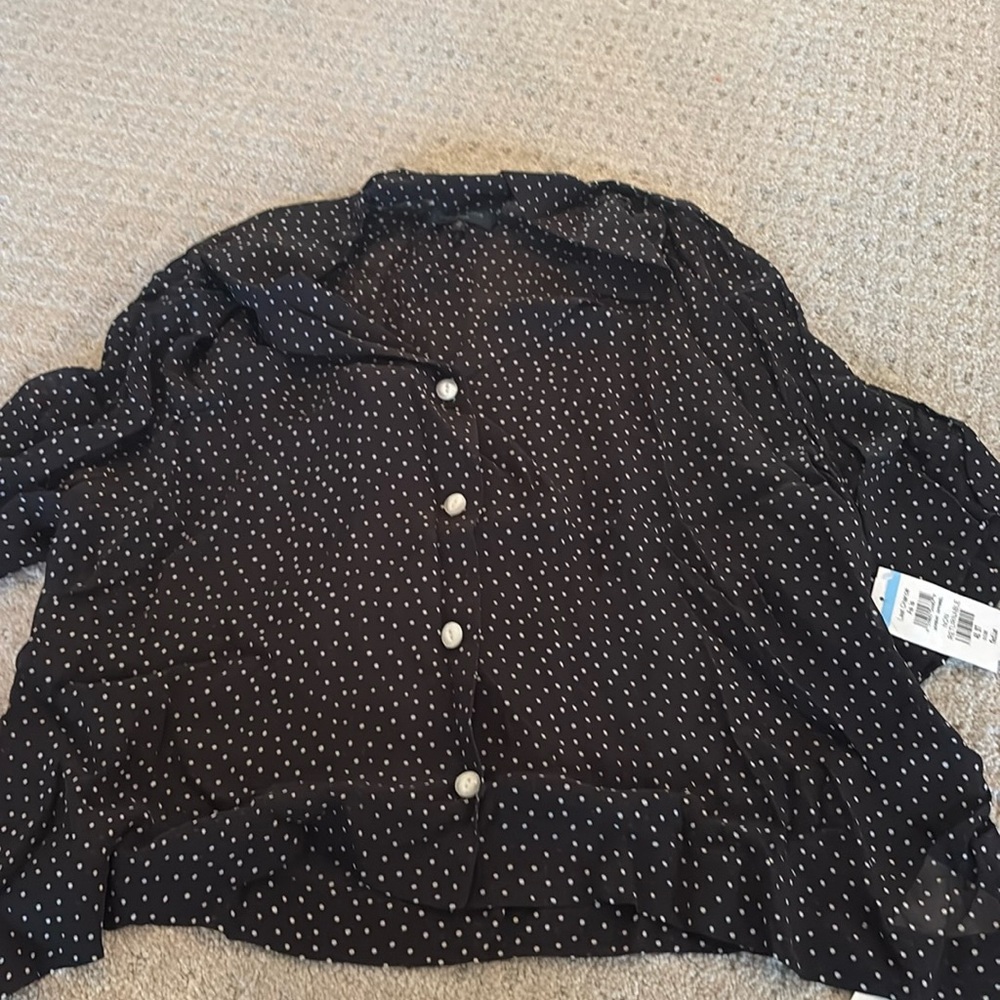 Rag & Bone sheer dotted top NWT